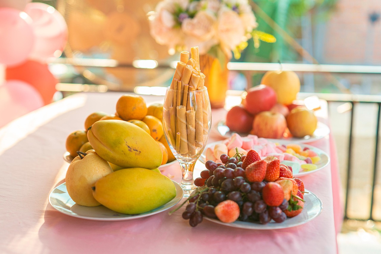 Mindful Ayurvedic eating setting with fresh wholesome foods — discover your ideal eating style based on your dosha type